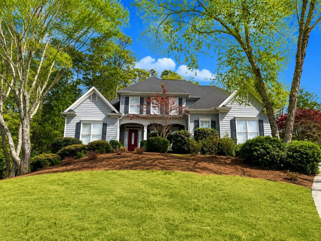 Before roof replacement on a residential home in Alpharetta, GA before Bonner Built installed a new Owens Corning roofing system.